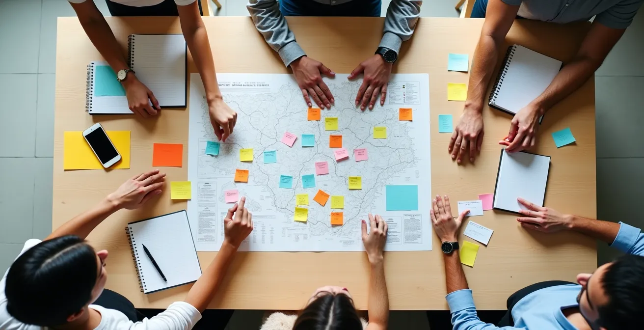 Visual representation of customer touchpoints and peak experience moments