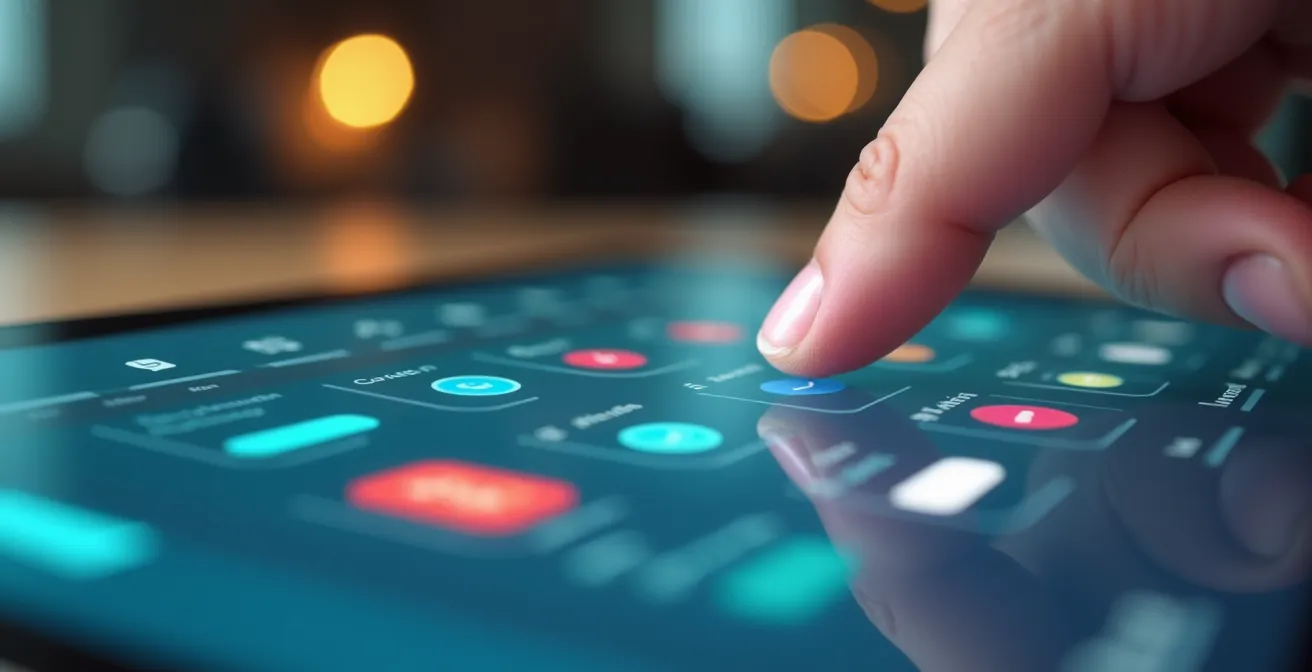 User selecting email preferences on tablet with personalized content options