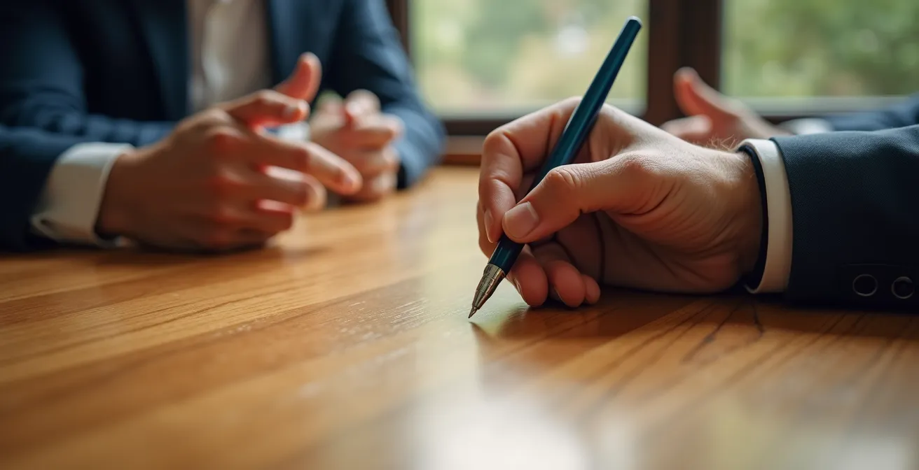 Co-founders engaged in strategic discussion around conference table