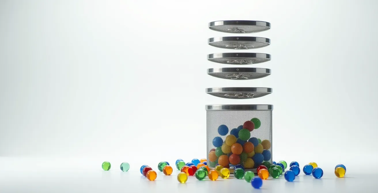 Abstract visualization of lead qualification process through geometric filtering