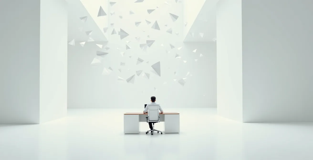 HR professional surrounded by abstract representations of excessive applications