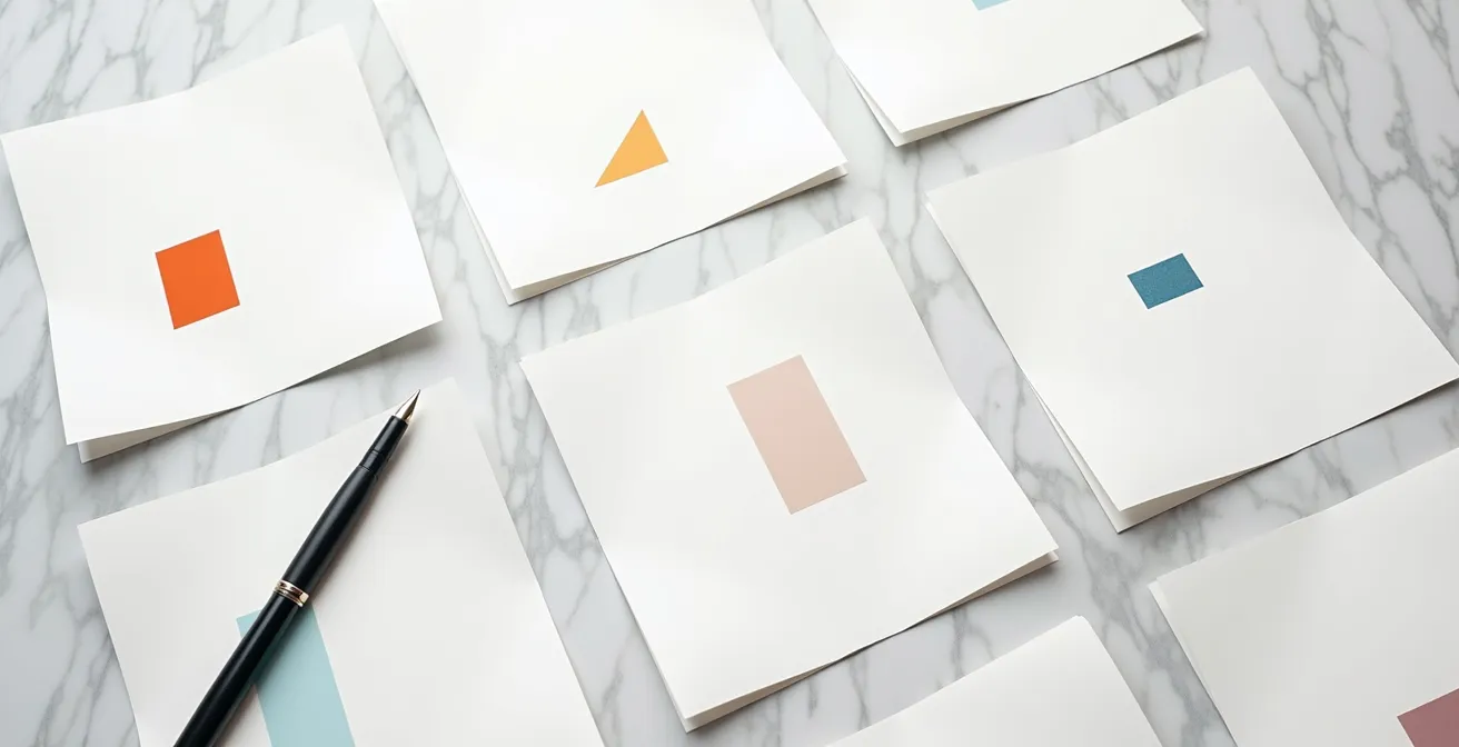 Visual representation of a structured business memo template with sections and hierarchical organization