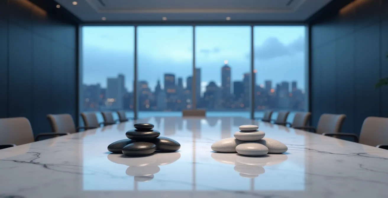 Visual representation of strategic HR decision framework separating core from context activities